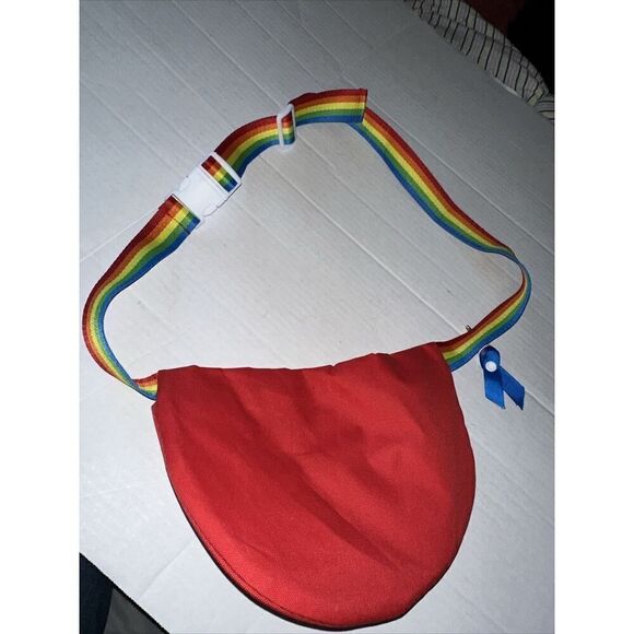 Rainbow Red Fanny Pack Gay Bi Trans Pride LGBTQ Belt Bag Travel Waist Purse New - Picture 4 of 4